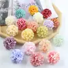 Cabezas de Flores Artificiales de Hortensia y Crisantemo para Manualidades Corona Hecha a Mano Accesorios para Tocados Pasadores Gorra de Graduación Decoración del Hogar Flores Falsas