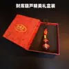 Pingente ornamento de cabaça de sete estrelas incrustado em estilo chinês tradicional, acessório de chaveiro Shede, pingente de cabaça de sete estrelas, cabaça para sorte e prosperidade, decoração de carro