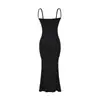Vestido de punto estilo sirena retro elegante con chal, Vestido suéter base de punto acanalado con cuello en V, 2491A-26