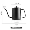 Olla de mano de acero inoxidable con teflón y tapa, para uso doméstico, con boca larga, oreja para colgar, cafetera de goteo, olla de boca fina engrosada, electrodoméstico