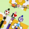 Accesorios para Bolígrafos Serie Deportiva de Dibujos Animados Bolas Accesorios con Cuentas DIY Bolígrafo de Goma Blanda Cuentas de Cristal Hechas a Mano