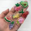 Lentejuelas inflables Fresa Sandía Fruta etiqueta de burbuja zapatos hebilla de zapato de flor hebilla decorativa hebilla para zapatos de agujeros exclusivo transfronterizo