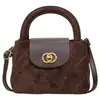 Bolso de Mano Nuevo Bordado de Punto de Diamante Diseño de Nicho Popular Bolso de Hombro Merade Estilo Retro Bolso Cruzado para Mujer