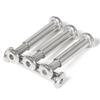Tornillos de Bloqueo Planos Macho-Hembra de Acero Inoxidable 304, Tuerca de Sujeción Hexagonal Avellanada, Remaches Redondos Macho-Hembra