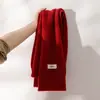 Bufanda de color liso cálida estilo ins coreano, versátil y moderna, calentador de cuello de punto de lana simple para mujeres y estudiantes para protegerse del frío
