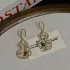 Aretes Colgantes Collares Cadena para Suéteres Colgante de Calabaza Ojo de Tigre Perla Circonita Microincrustada Hueco Estilo Chino Collar de Alta Gama para Mujer