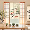Nueva Cortina de Puerta de Tela de Lino Estilo Antiguo Pintura China para Hogar Vestidor Dormitorio Baño Cortina Divisoria Media Cortina Venta al por Mayor