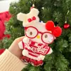 Nuevo Llavero de Peluche Original Hello Kitty Invierno Nuevo Conjunto Cálido Colgante de Bolsa de Regalo Gato Kt