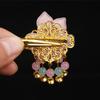 Horquilla antigua con clip para el pelo, joyería antigua, accesorios Hanfu, accesorios para el cabello con clip lateral, horquilla con borla escalonada, horquilla para el pelo