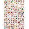 Nuevas Pegatinas de Tatuaje Navideñas Transfronterizas para Niños Pegatinas de Fiesta Navideña de Papá Noel, Alce, Linterna Pegatinas Faciales al por Mayor