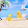 Figuritas de patos luminosos en miniatura para microjardinería creativa, decoraciones de jardín DIY y adornos de escritorio