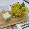 5 Flores Artificiales de Peonía Nuevas, Flores Artificiales para Decoración de Bodas, Flores Artificiales de Peonía para Decoración de Escritorio en Casa, Flores Artificiales