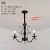 Candelabro de Cristal Estilo Americano, Luz Principal Negra para Sala de Estar, Candelabro Retro de Diseño Lujoso Ligero y Elegante tipo Velas para Dormitorio, Hogar y Comedor