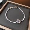 Pulseira Zircônia Flor Colorida Simples Elegante Nicho Versátil Moda Luxo Leve Nova Pulseira Feminina Atacado