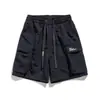 Shorts Esportivos Casuais Largos Versáteis Retro da Moda de Verão Estilo Japonês Funcional com Bolso Grande Shorts Cargo para Homens