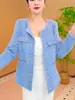 Ropa exterior de primavera y otoño para mujeres de mediana edad y mayores, tops casuales y versátiles de corte holgado y elegantes, ropa exterior estilo Chanel, ropa formal