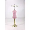 Soporte para Joyería Modelo Tweed con Múltiples Ganchos, Soporte de Exhibición para Aretes y Collares con Forma de Maniquí, Exhibición de Joyería de Lujo Ligero