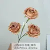 3 Rosas da Lua Amor Artificial com Toque de Luxo, Flores Artificiais para Decoração de Casamento, Decoração Suave de Hotel, Arranjo Floral, Exibição de Rosas