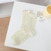 25 años primavera y verano nuevo calcetines de tubo recto de malla transpirable al por mayor versión coreana de viento de ballet japonés calcetines de encaje calado para mujer