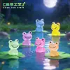 Producto nuevo transfronterizo rana sonriente luminosa partículas lindas estanque paisajismo decoraciones diy accesorios colgantes micro-paisaje adornos pequeños
