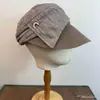 Sombrero de Paja Patchwork Estilo Diseñador con Pin para Mujer, Sombrero de Sol Francés Retro de Ala Ancha que Hace que la Cara Parezca Más Pequeña, Sombrero Cubeta con Protección Solar