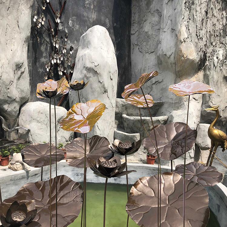 荷花不锈钢雕塑