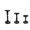 Candelabro vintage de hierro forjado negro con una base alta de columna romana, una bandeja decorativa para el hogar, el comedor o la mesa, adecuado para el comercio electrónico transfronterizo