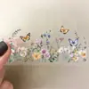 60 Peças de Bordas Florais para Diário Adesivos Criativos de Grafite de Flores Decoração DIY para Diários, Capas de Celular e Adesivos de Computador