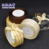 Cinta de Satín con Borde Dorado de 1 cm de Ancho, Caja de Regalo de Venta Caliente Transfronteriza, Cinta para Empaque de Repostería en Stock, Lazo Dorado Hecho a Mano para DIY, Cinta con Borde Dorado