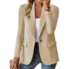 2025 Novas Cores Estilo Europeu e Americano Novo Bestseller da Amazon WISH Cardigan Blazer de Manga Longa Cor Sólida para Mulheres
