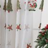 Nuevas Cortinas Navideñas Estilo Americano con Bordado de Árbol de Navidad, Tela Decorativa Rectangular Blackout Producto Terminado