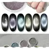 Venta Caliente Transfronteriza Arte para Uñas Polvo Espejo Ojo de Gato Polvo Multicolor Chapado en Oro Arte para Uñas Borde de Uña Espejo Accesorios para Uñas Aurora