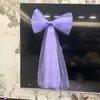 Guirlanda de Malha com Laço Transfronteiriço Decoração para Encosto de Cadeira para Festa, Casamento, Montagem de Atmosfera para Cena ao Ar Livre, Fitas e Guirlandas