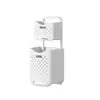 Cesta para Ropa Sucia de Múltiples Capas Cesta de Almacenamiento de Ropa Baño Almacenamiento de Baño Cesta para Ropa Sucia Extraíble Cesta de Ropa Sucia de Tres Capas Montada en Pared