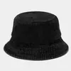 Sombrero de Pescador Retro Desgastado Bordado Hecho a Medida, Sombrero de Sol Casual de Mezclilla para Exteriores de Secado Rápido de Algodón Puro Hecho a Medida