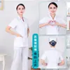Uniforme de Enfermera para Mujer de Manga Corta de Verano Traje Dividido de Manga Larga Azul Médico Dental Belleza Hospital Oral Ropa de Trabajo