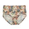 Seda de Leche Alta Elasticidad Estilo Europeo y Americano Estampado Cintura Media-Alta Tallas Grandes 1-5XL Ropa Interior para Mujer