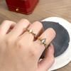 Anel Vintage Estilo Palácio Deslumbrante Gotas d'Água Delicado Luxo Leve Zircônia Totalmente Diamantado Empilhável para Usar Design de Nicho Anel com Senso Avançado