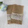 Fita de Renda de Corda de Cânhamo Estilo Floresta Retro com Flores para Embrulho de Presentes, Acessórios de Embalagem DIY Feitos à Mão