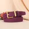 Venta Directa de Fábrica Cinturón de Cuero Genuino para Mujer Cinturón Retro de Gamuza Cinturón Casual de Terciopelo para Mujer Cinturón Pequeño Retro