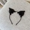 Tiara de Renda, Acessórios de Cabelo Divertidos e Sensuais de Orelha de Gato, Tiara para Role-Playing, Máscara de Olhos Sm, Para Flertar e Diversão, Fornecimento Direto