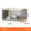 Nido para Gatos Hogareño Semicerrado Multifuncional Casa para Dormir Gato Juguete de Snacks para Gatos Caja de Almacenamiento de Plástico de Gran Capacidad