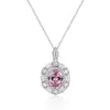Nuevo Collar con Colgante Oval de Zirconia Chapado en Oro con Fondo de Cobre para Mujer, Juego de Anillos de Tesoro Multicolor y Aretes Morados de Amazon
