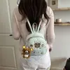 Mochila Bordada de Oso con Lunares Linda para Mujer 2026 Nueva Tendencia Mini Mochila para Viajes Cortos Mochila Pequeña Color Verde Menta