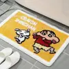 Tapete com Formato Especial de Desenho Animado Crayon Shin-Chan Decoração de Sala de Estar Tapete de Chão Imitação de Caxemira Cobertor de Quarto ao Lado da Cama Tapete de Banheiro Absorvente para os Pés