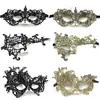 Accesorios de Halloween Set de Máscara de Encaje de Media Cara Collar Gótico Diadema Pendientes Guantes Máscara de Ojos de Mascarada