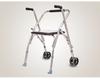 Andador Plegable con Asiento, Tubo de Acero Inoxidable Espesor 25mm de Dos Ruedas para Ancianos, Andador Plegable para Fracturas para Discapacitados