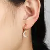 Pendientes de Nicho de Gama Alta Rakol Nuevo Estilo Europeo y Americano Rayo Estrella Luna Cobre Dorado Incrustado Circonio para Hombres y Mujeres
