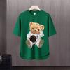 2024 Novo estilo americano Trendy Brand Carta estampada camiseta de manga curta Masculino Summer Ins Trendy Brand Loose Casual Top