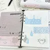 Cuaderno de Hojas Sueltas A5 de Piel Sintética Angel Kitty Estilo Coreano con Lunares, Lindo y Tierno para Niñas, Cuaderno Engrosado